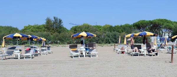 La plage du Camping Village Cavallino 