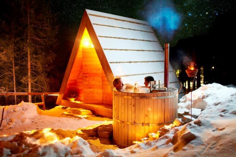 Profitez ensemble de votre propre jacuzzi : c'est aussi très agréable quand il fait un peu plus froid.